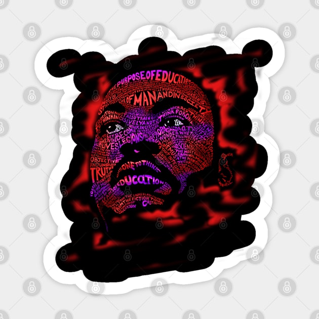 Martin Luther King Jr. (Civil Rights Movement Figure in Purple) Sticker by suzetteaubin